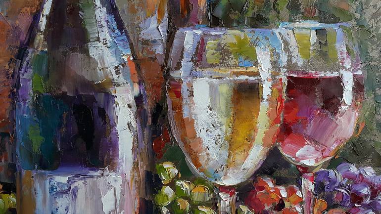 Original Expressionism Food & Drink Painting by VIKTORIJA LAPTEVA