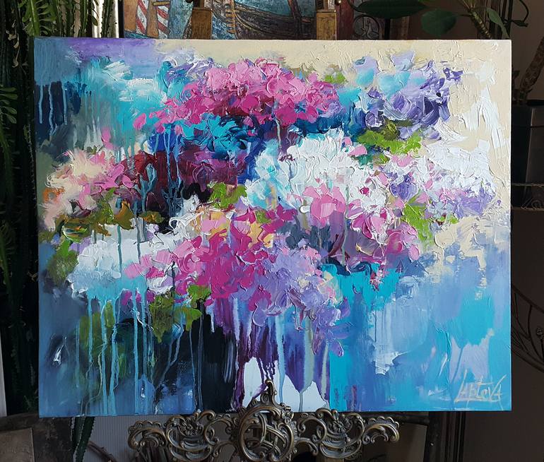 Original Abstract Expressionism Abstract Painting by Viktorija Lapteva