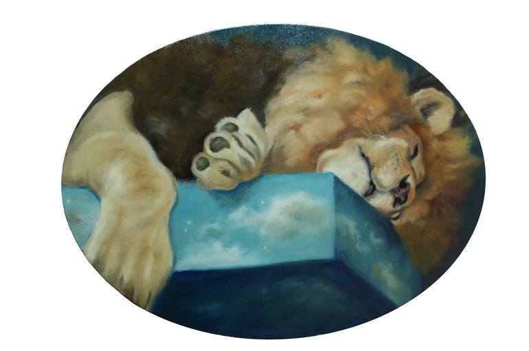 Donde duermen los leones Painting by Beatriz Snchez Morillas | Saatchi Art