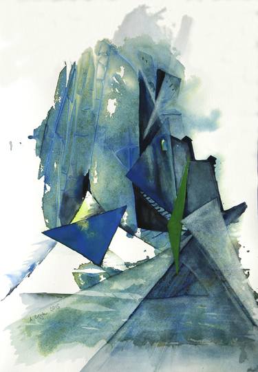 Print of Abstract Architecture Paintings by Andrea Lacher-Bryk