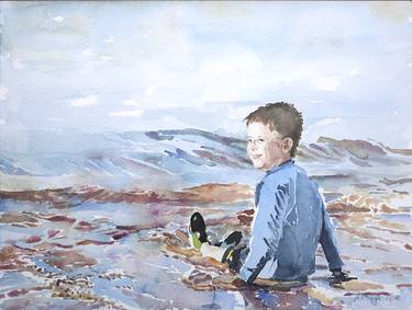 Original Fine Art Beach Paintings by Andrea Lacher-Bryk