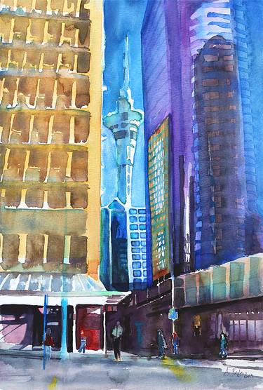 Print of Cities Paintings by Andrea Lacher-Bryk