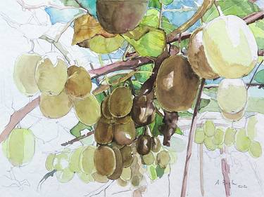 Original Fine Art Garden Paintings by Andrea Lacher-Bryk