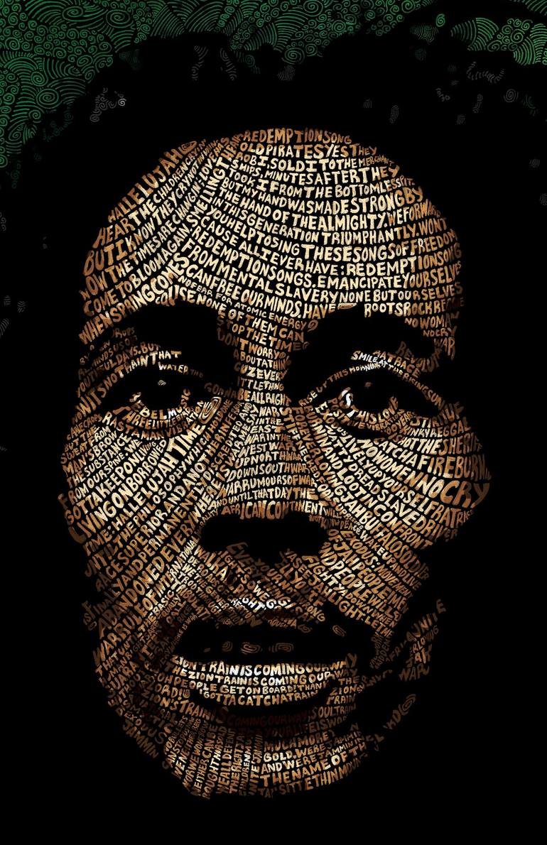 Bob Marley Lyrics Wall Art for Sale