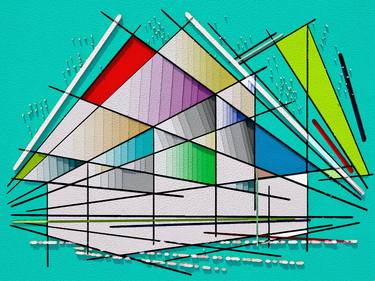 Original Abstract Architecture Collage by Andrej Barov