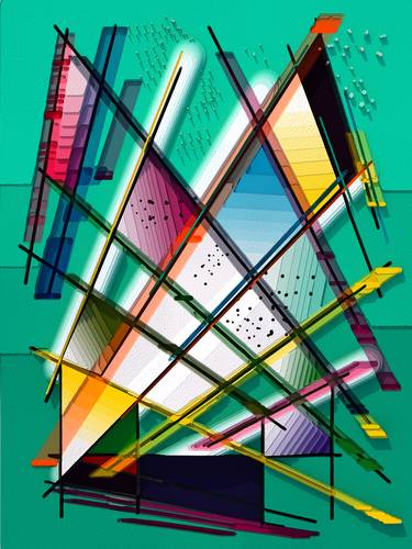 Original Abstract Architecture Collage by Andrej Barov