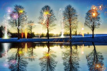 Winter fireworks  (Ready to hang) - Limited Edition 10 of 10 thumb