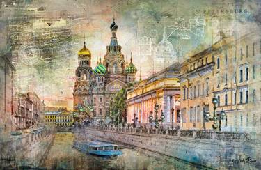 EXCITING METROPOLISES. SANKT PETERSBURG (DROWING, COLLAGE, DIGITAL) thumb