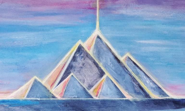 Original Conceptual Landscape Painting by Sally Chan