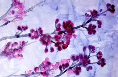 Print of Impressionism Floral Paintings by Sally Chan
