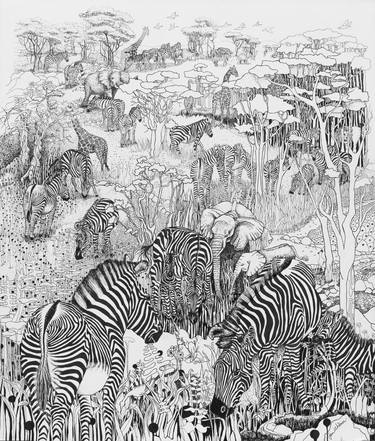 Original Illustration Animal Drawings by Jan Widner