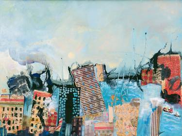Print of Abstract Cities Collage by Jan Widner