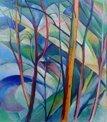 Original Cubism Nature Painting by Alena Yaroshenko