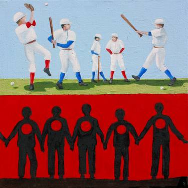 Print of Figurative Political Paintings by June Micklethwaite