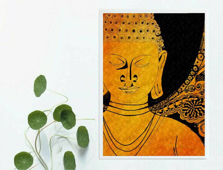 Original Portraiture Religion Painting by Snee Naik