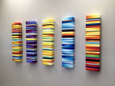 Recent Commission  "Horizons"  Set of five Color Bars thumb