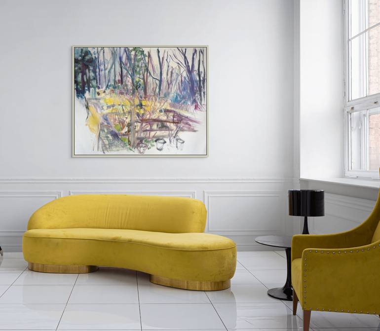 Original Documentary Garden Painting by Maureen Shea