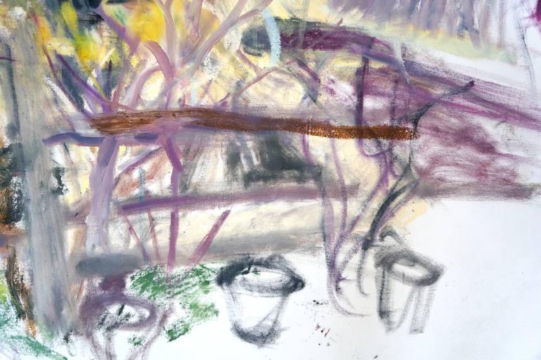 Original Documentary Garden Painting by Maureen Shea