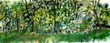 Original Figurative Garden Paintings by Maureen Shea