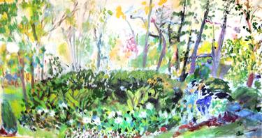 Original Figurative Garden Paintings by Maureen Shea