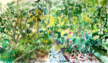 Original Abstract Garden Paintings by Maureen Shea