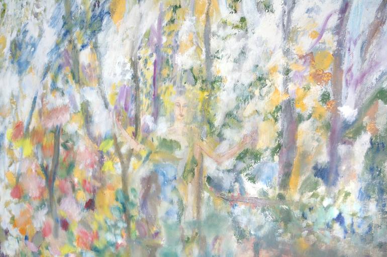 Original Fine Art Garden Painting by Maureen Shea