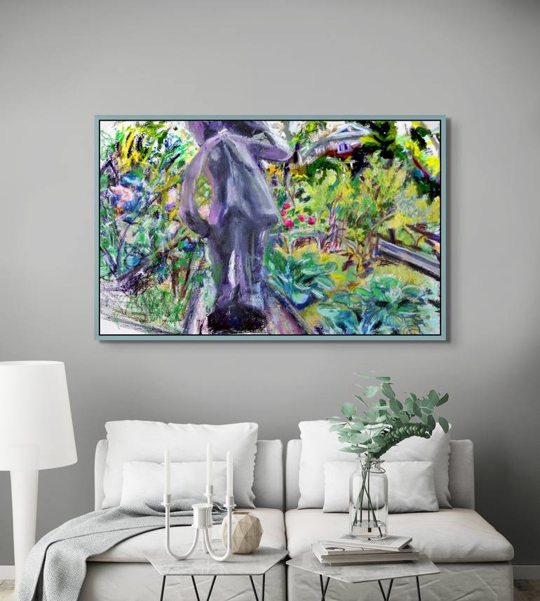 Original Documentary Garden Painting by Maureen Shea