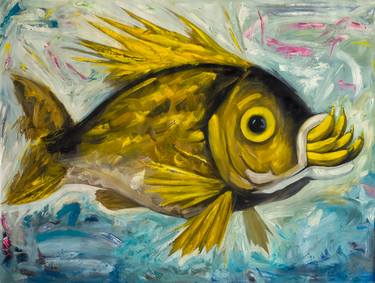 Print of Expressionism Fish Paintings by Pablo Peñalba