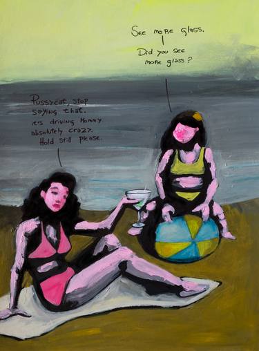 Print of Figurative Beach Paintings by Pablo Peñalba