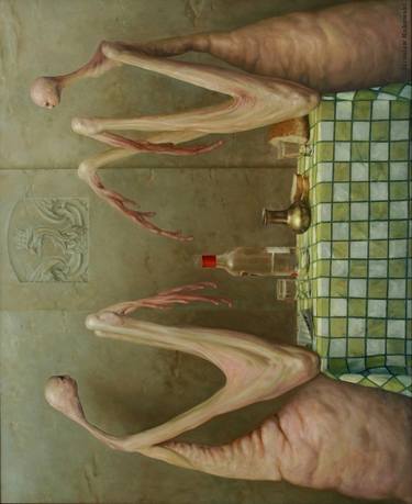 Jaroslaw Kukowski "Praying mantis" oil on board, 122x100cm thumb