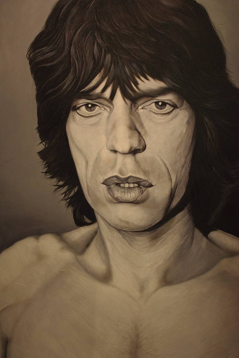 Mick Jagger Painting by Charrière Christian | Saatchi Art