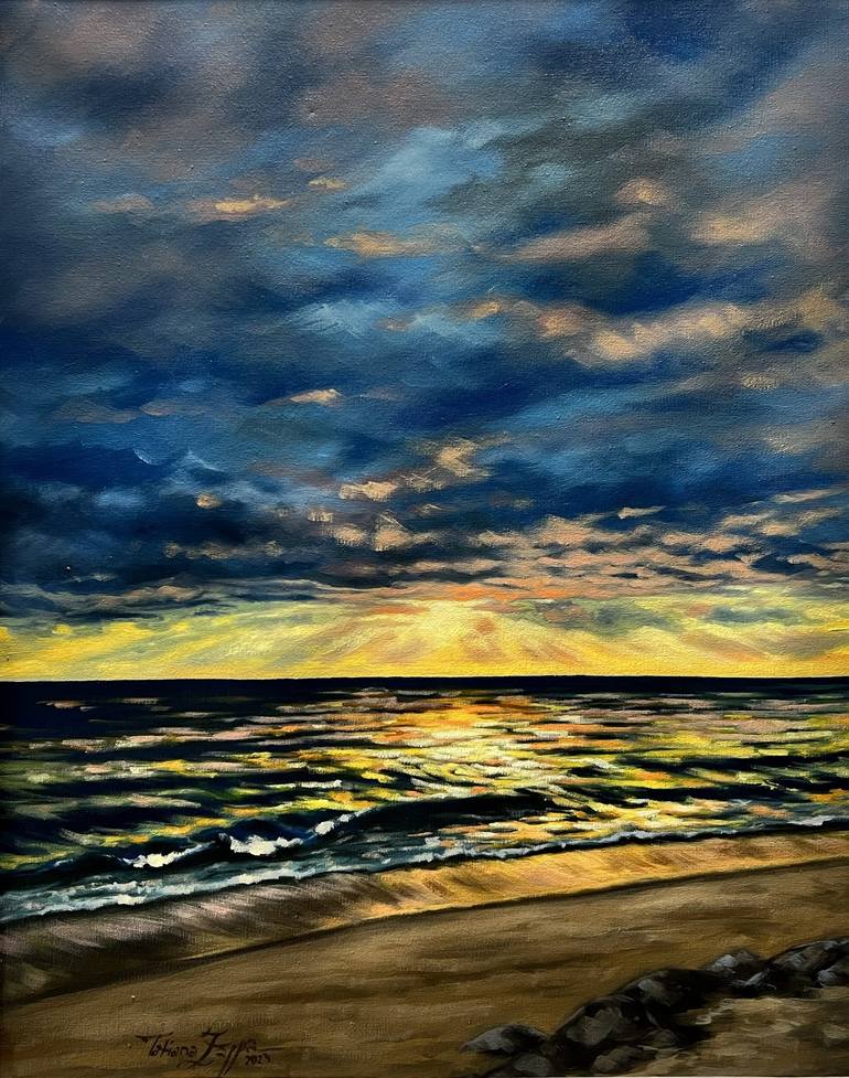 Original Impressionism Seascape Painting by Tatiana Zappa