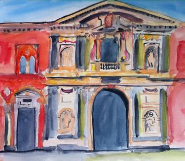 Print of Impressionism Architecture Paintings by Luigi Brenna
