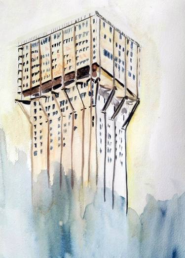 Print of Expressionism Architecture Paintings by Luigi Brenna