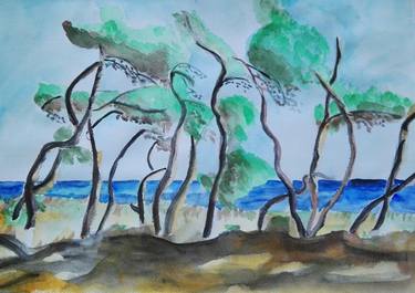 Print of Expressionism Beach Paintings by Luigi Brenna
