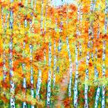 Fall Aspen Trees Landscape by Kathy Symonds