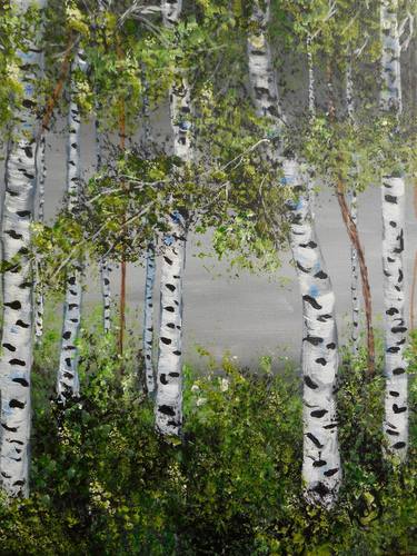 Aspen Trees, Shades of Grey thumb