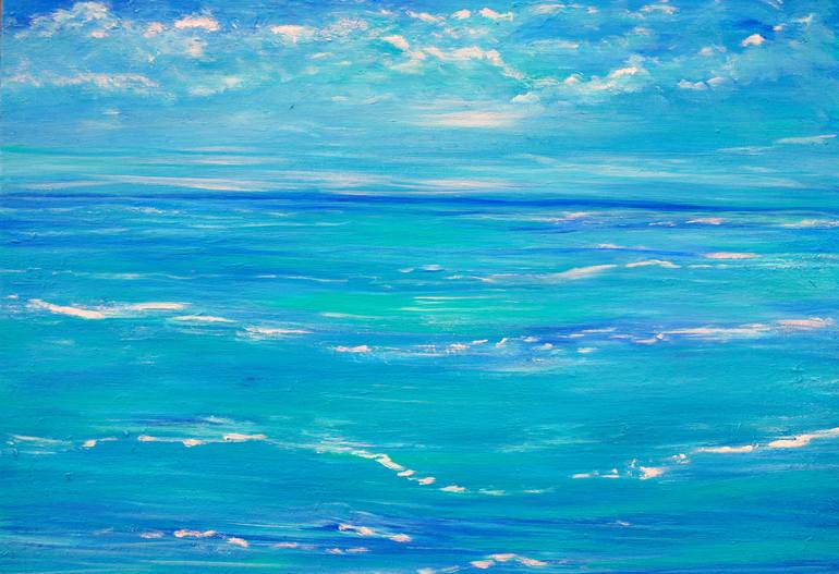 Caribbean Breeze, Ocean Abstract Painting by Kathy Symonds | Saatchi Art