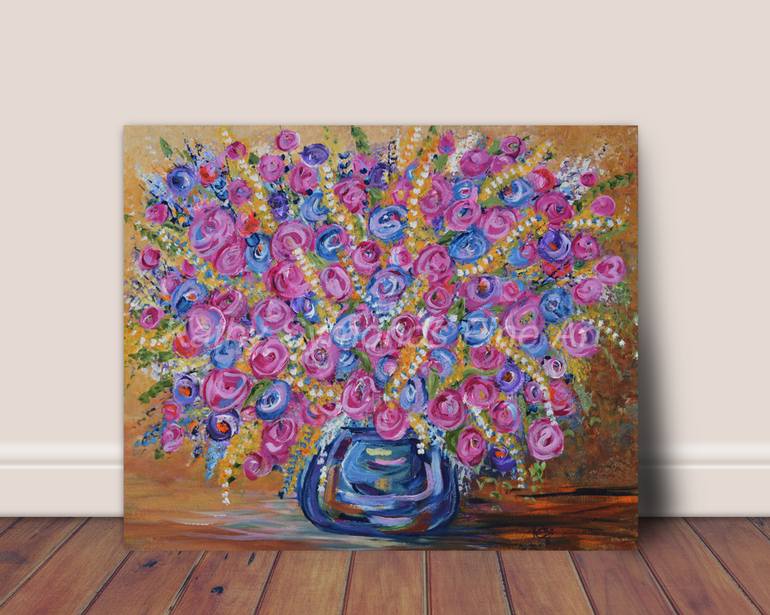 Original Fine Art Floral Painting by Kathy Symonds