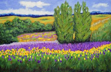 Lavender Melody Landscape Painting thumb