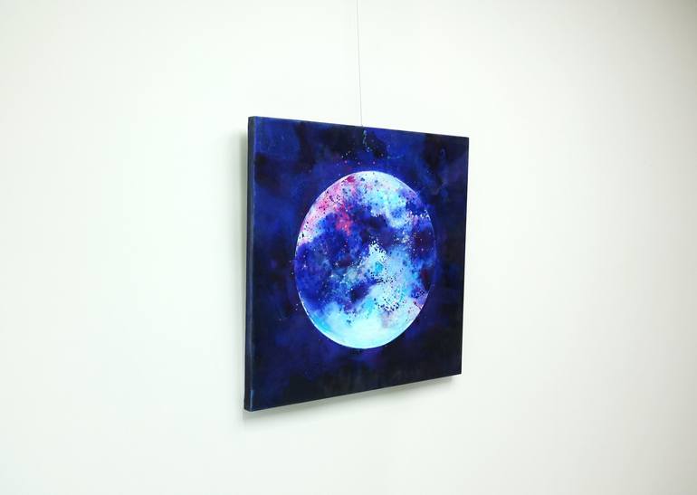 Original Expressionism Outer Space Painting by Sy Lee