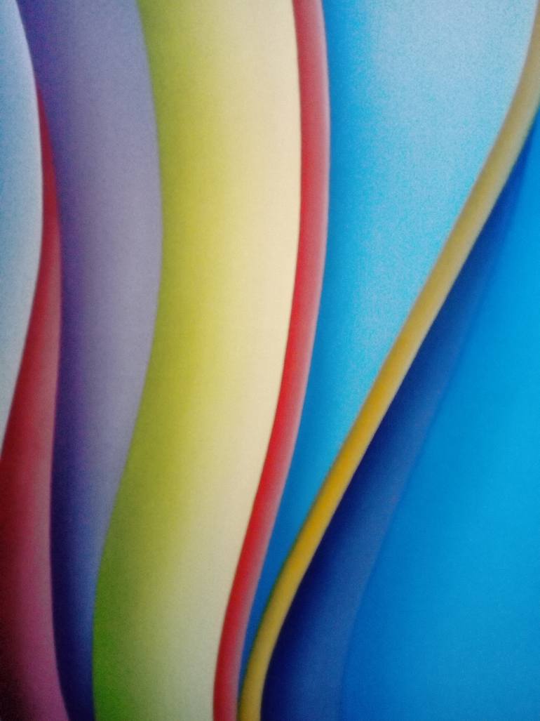 Original Art Deco Abstract Painting by Brenda Szuromi