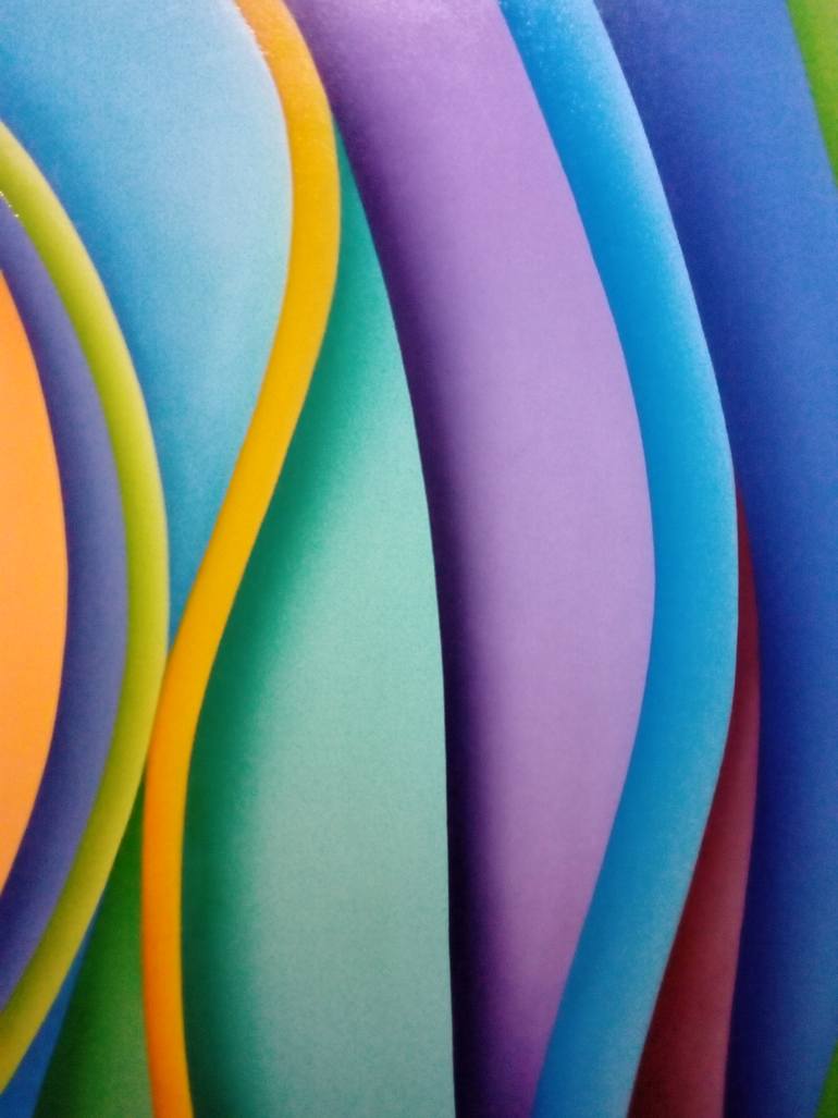 Original Art Deco Abstract Painting by Brenda Szuromi