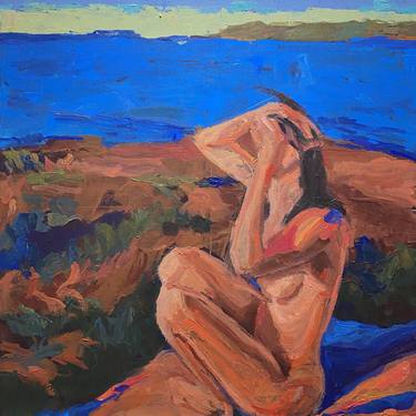 Original Abstract Beach Paintings by Jazmin Angeles