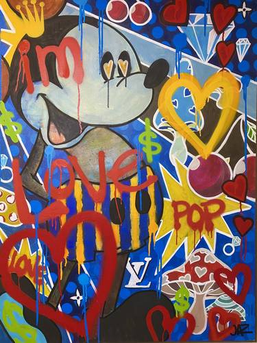 Mickey And Minnie Mouse Pop Art Graffiti, Painting by Tony Rubino