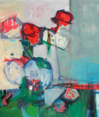 Original Abstract Floral Paintings by Patricia Crotty
