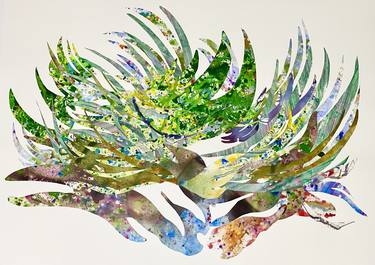 Original Contemporary Nature Collage by Sachie Hayashi