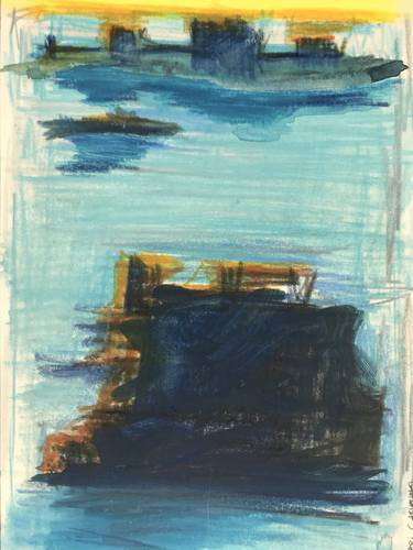 Original Expressionism Boat Paintings by Mari Carva