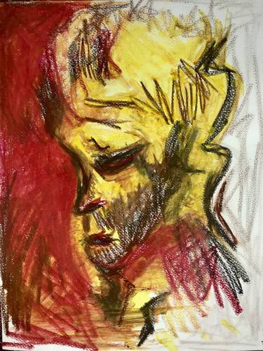 Original Expressionism Men Paintings by Mari Carva