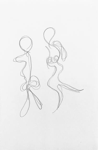 Original Minimalism Women Drawings by Mari Carva